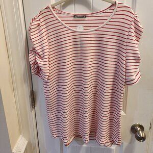 Red and White Stripped Top - New with Tags